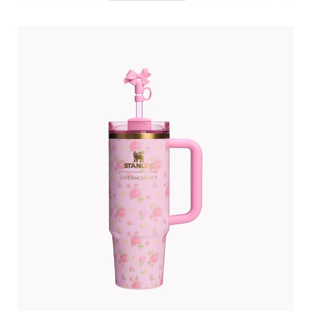 Stanley Pink Floral Mug with Handle Love Shack Fancy 30oz